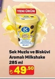 Sek Muzlu Ve Bisküvi Aromalı Milkshake 285 Ml