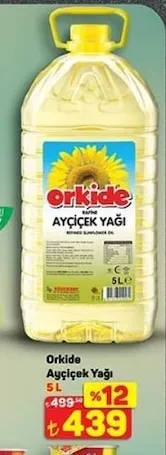 Orkide Ayçiçek Yağı 5 L