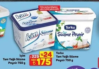 İçim Tam Yağlı Süzme Peynir 750 G