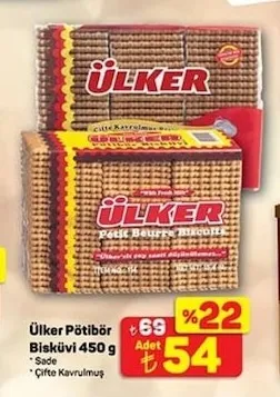 Ülker Pötibör Bisküvi 450 G