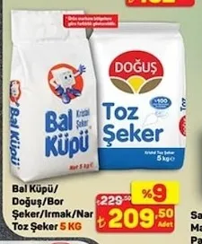 Bal Küpü/Doğuş/Bor Şeker/Irmak/Nar Toz Şeker 5 Kg