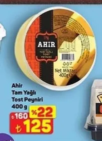 Ahir Tam Yağlı Tost Peyniri 400 G