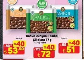 Kahve Dünyası Tambol Çikolata 77 G
