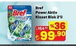Bref Power Aktiv Klozet Blok 2'Li