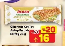 Ülker Kat Kat Tat Antep Fıstıklı Milföy 28 G