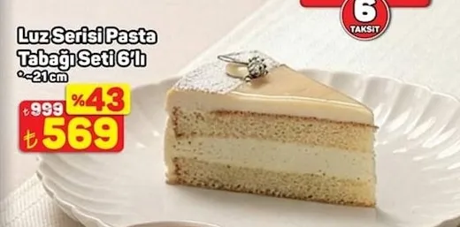 Luz Serisi Pasta Tabağı Seti 6'Lı