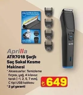 Aprilla Atr7018 Şarjlı Saç Sakal Kesme Makinesi