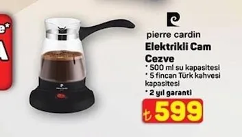 Pierre Cardin Elektrikli Cam Cezve