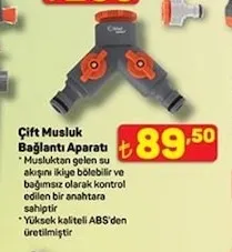Çift Musluk Bağlantı Aparatı