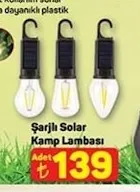 Şarjlı Solar Kamp Lambası
