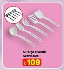 5 Parça Plastik Servis Seti