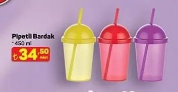 Pipetli Bardak 450Ml