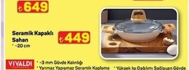 Seramik Kapaklı Sahan -20 Cm