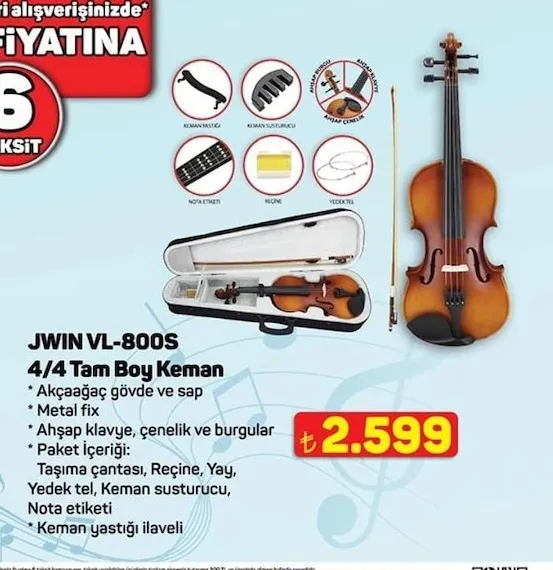 Jwin Vl-800S 4/4 Tam Boy Keman