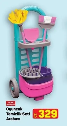 Oyuncak Temizlik Seti Arabası