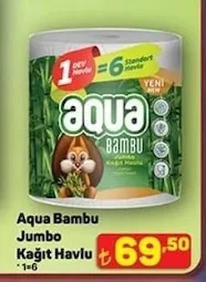 Aqua Bambu Jumbo Kağıt Havlu 1X6