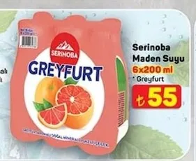 Serinoba Maden Suyu 6X200 Ml Greyfurt