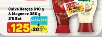 Calve Ketçap 610 G & Mayonez 380 G 2'Li Set