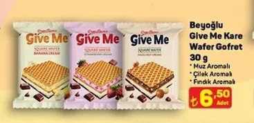 Beyoğlu Give Me Kare Wafer Gofret 30 G