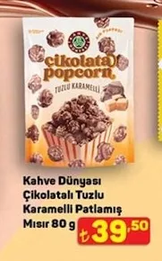 Kahve Dünyası Çikolatalı Tuzlu Karamelli Patlamış Mısır 80 G