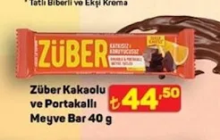 Züber Kakaolu Ve Portakallı Meyve Bar 40 G