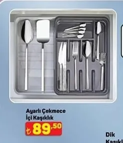 Ayarlı Çekmece İçi Kaşıklık