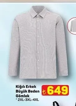 Kığılı Erkek Büyük Beden Gömlek