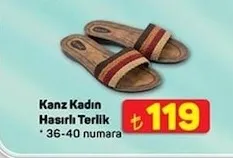Kanz Kadın Hasırlı Terlik
