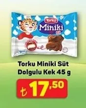 Torku Miniki Süt Dolgulu Kek 45 G