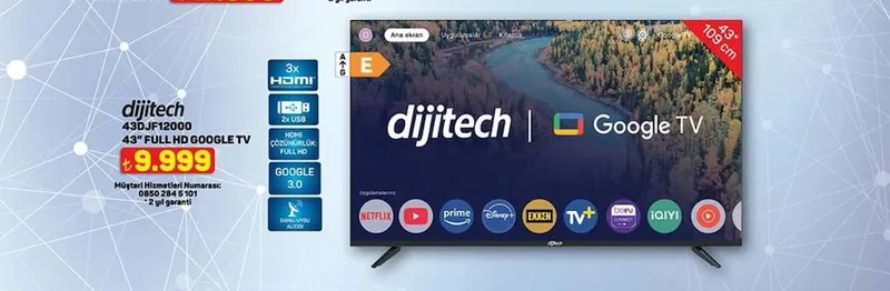 Dijitech 43Djf12000 43" Full Hd Google Tv