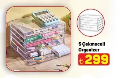5 Çekmeceli Organizer