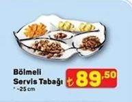 Bölmeli Servis Tabağı 25 Cm