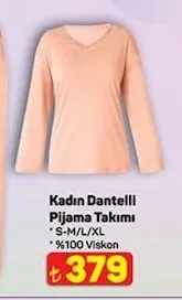 Kadın Dantelli Pijama Takımı