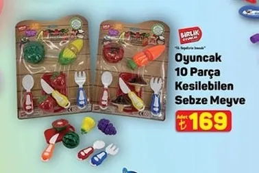 Oyuncak 10 Parça Kesilebilen Sebze Meyve