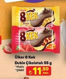 Ülker 8 Kek Duble Çikolatalı 55 G