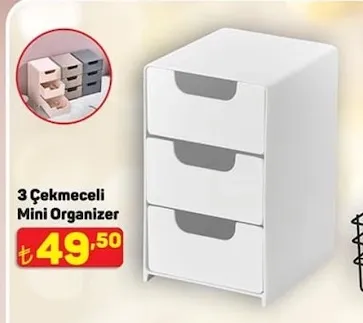 3 Çekmeceli Mini Organizer