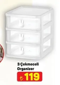 3 Çekmeceli Organizer