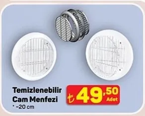 Temizlenebilir Cam Menfezi