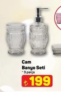 Cam Banyo Seti 3 Parça