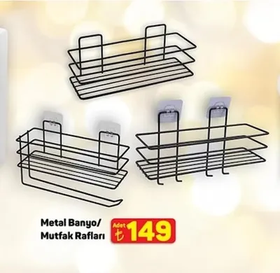 Metal Banyo/ Mutfak Rafları