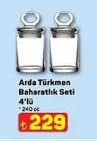 Arda Türkmen Baharatlık Seti 4'Lü