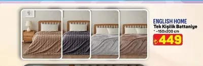 English Home Tek Kişilik Battaniye