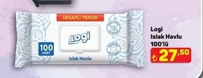 Logi Islak Havlu 100'Lü