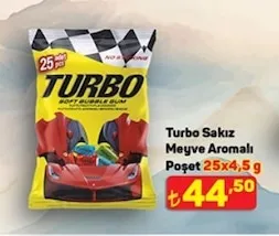 Turbo Sakız Meyve Aromalı Poşet 25X4,5 G
