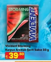 Vivident Storming Karpuz Aromalı Şerit Sakız 33 G