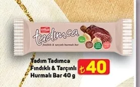 Tadım Tadımca Fındıklı & Tarçınlı Hurmalı Bar 40 G