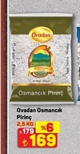 Ovadan Osmancık Pirinç 2,5 Kg