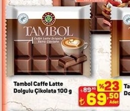 Tambol Caffe Latte Dolgulu Çikolata 100 G