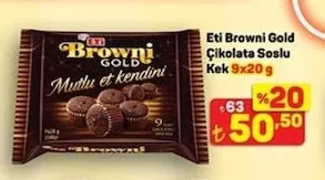 Eti Browni Gold Çikolata Soslu Kek 9X20 G