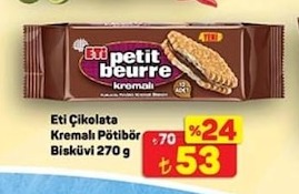 Eti Çikolata Kremalı Pötibör Bisküvi 270 G